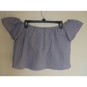 ZARA Basic Collection pinstripe blouse